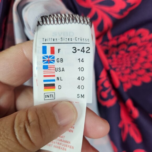 Saint James Floral Printed Size 10 3/4 Sleeve Boat Neck Tee - Picture 8 of 9